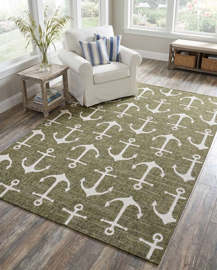 7' x 10' Easy-Clean Coastal Indoor / Outdoor Rug