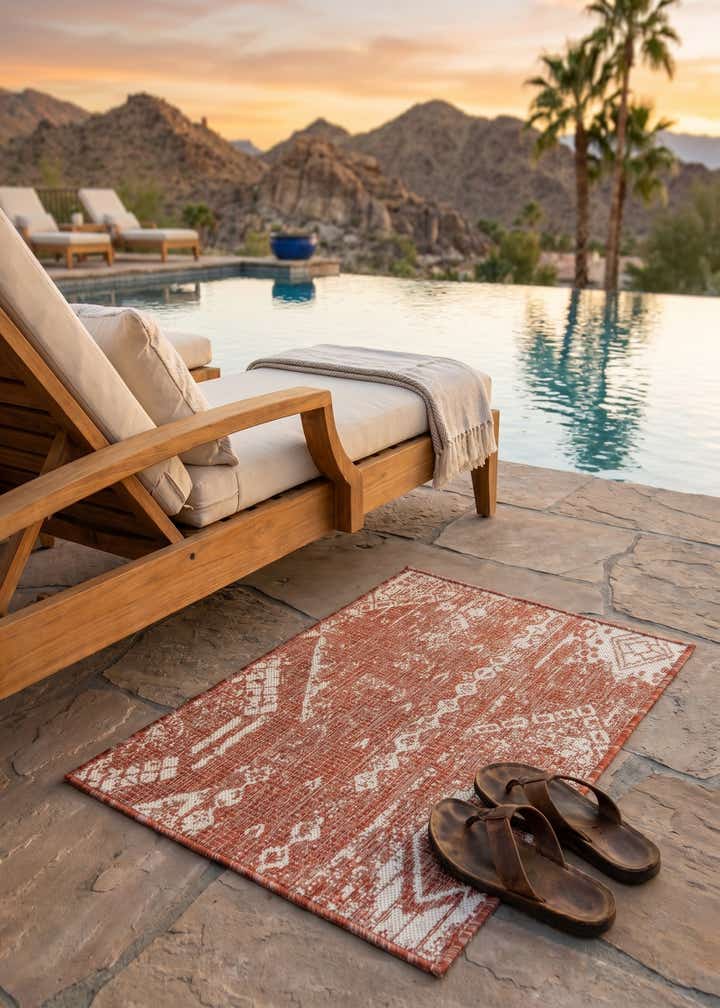 2' x 3' Easy-Clean Bohemian Indoor / Outdoor Rug