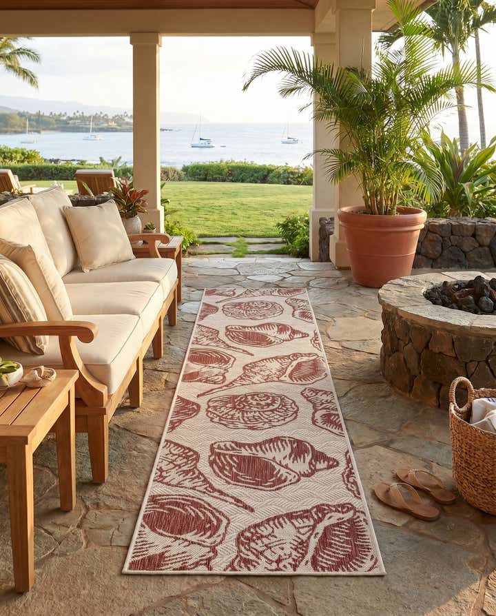 2' x 8' Easy-Clean Coastal Indoor / Outdoor Runner Rug