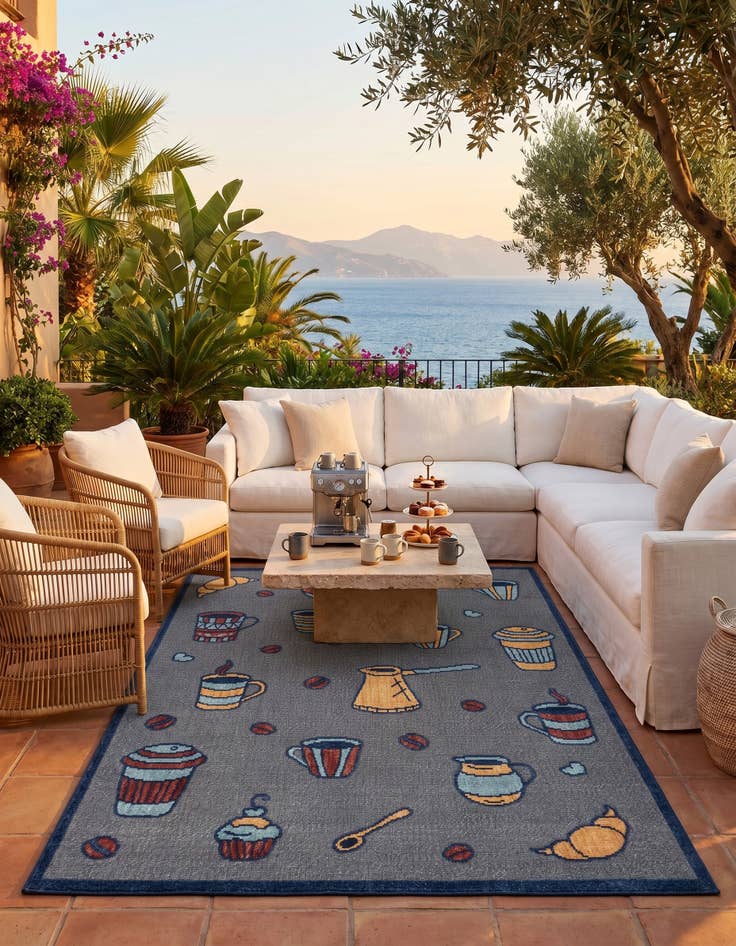 Detail image of 5' x 7' 7 Easy-Clean Indoor / Outdoor Rug
