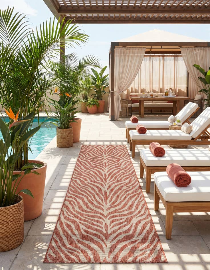 Detail image of 2' 7 x 10' Easy-Clean Safari Indoor / Outdoor Runner Rug