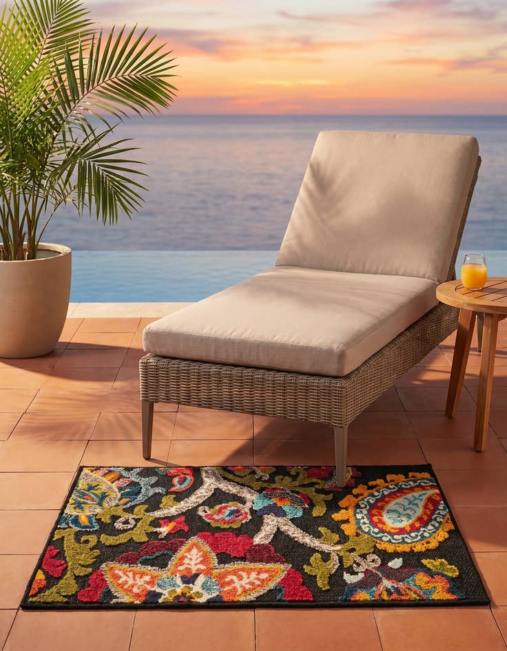 Detail image of 2' x 3' Easy-Clean Casablanca Indoor / Outdoor Rug