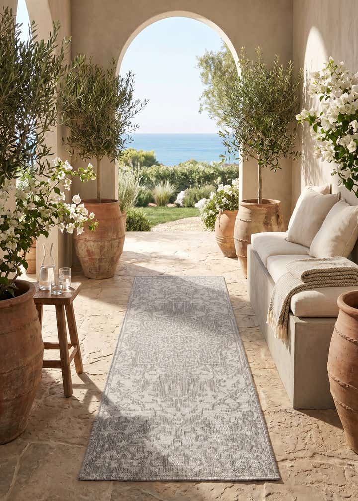 2' x 6' Easy-Clean Jill Zarin Dubai Indoor / Outdoor Runner Rug