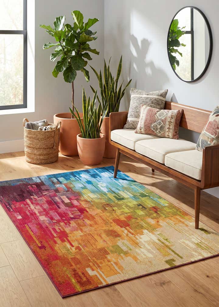 4' x 6' Easy-Clean Modern Indoor / Outdoor Rug
