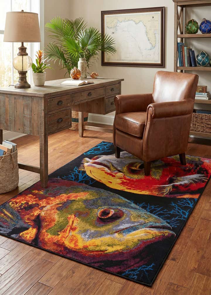 4' x 6' Easy-Clean Coastal Indoor / Outdoor Rug
