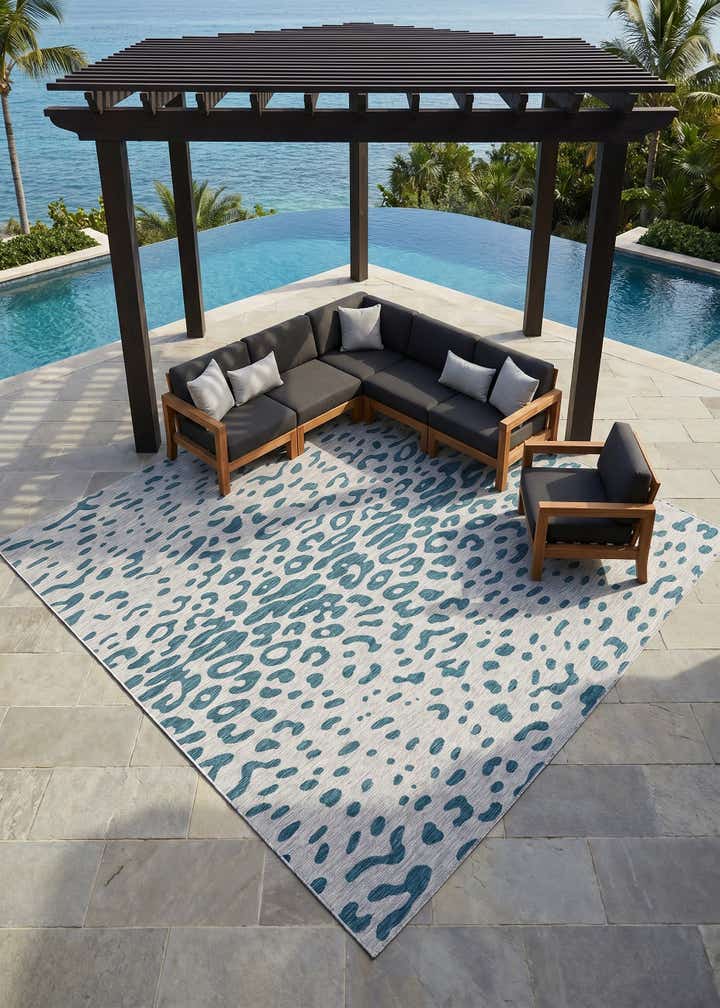 13' x 13' Easy-Clean Safari Indoor / Outdoor Square Rug