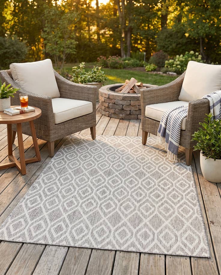 Detail image of 3' x 5' 3 Easy-Clean Jill Zarin Turks and Caicos Indoor / Outdoor Rug