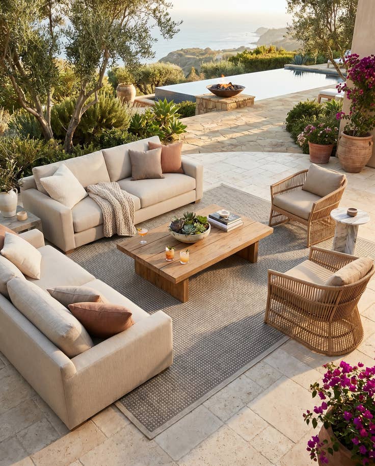 Detail image of 10' x 14' Easy-Clean Border Indoor / Outdoor Rug