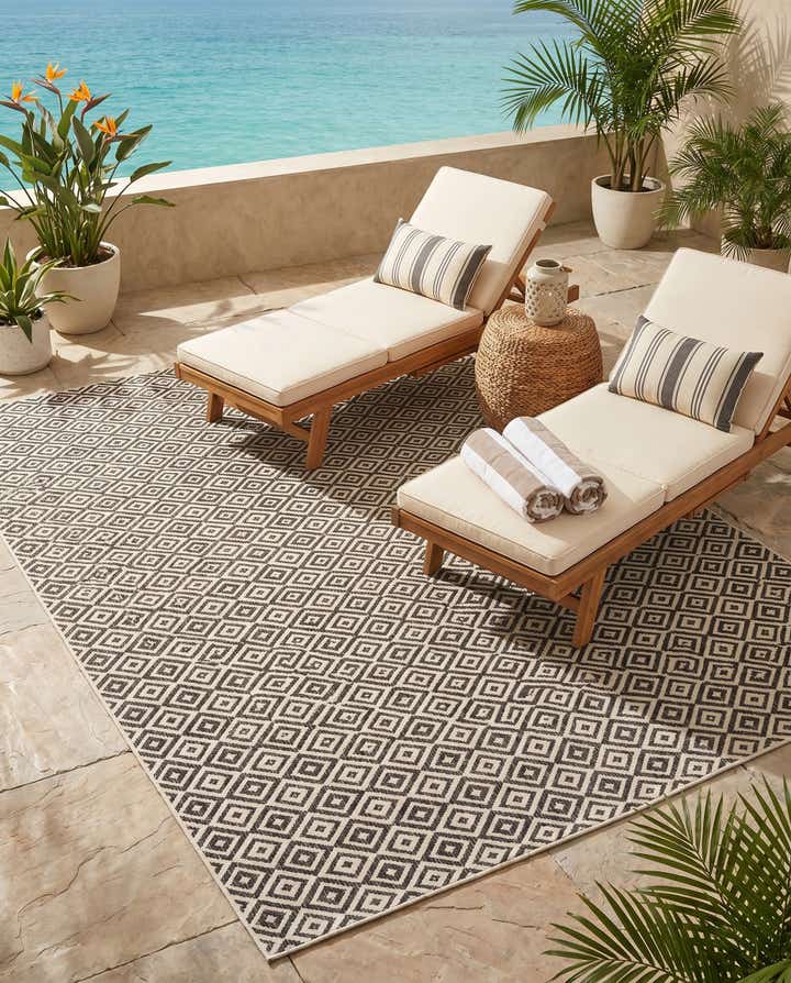 7' 10 x 11' Easy-Clean Jill Zarin Costa Rica Indoor / Outdoor Rug