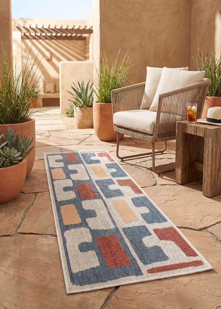 2' x 5' 1 Easy-Clean Baja Indoor / Outdoor Runner Rug