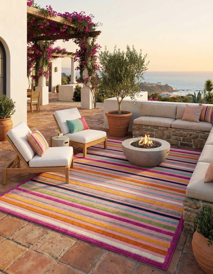 Detail image of 7' x 10' Easy-Clean Aruba Indoor / Outdoor Rug