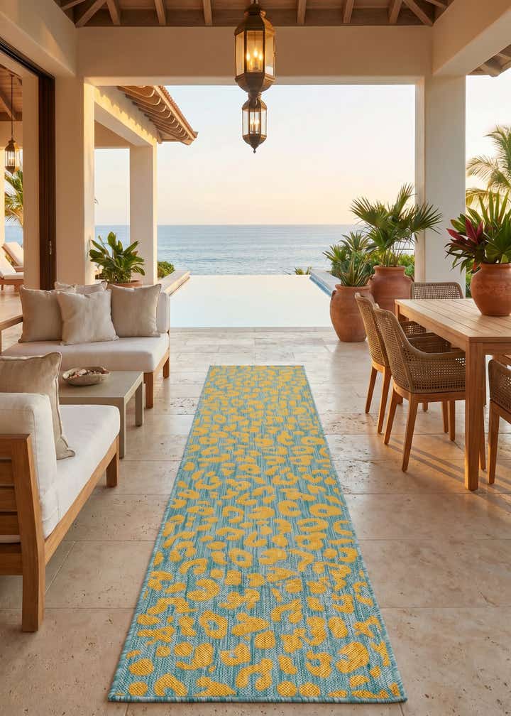 2' x 8' Easy-Clean Safari Indoor / Outdoor Runner Rug