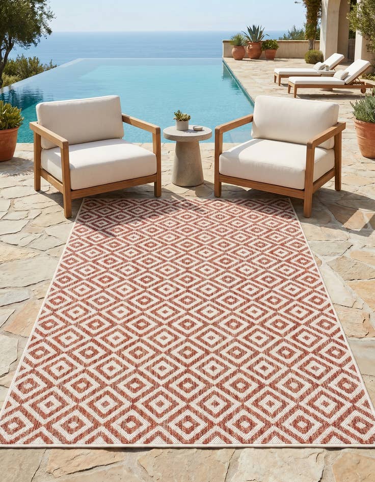 Detail image of 4' x 6' Easy-Clean Jill Zarin Costa Rica Indoor / Outdoor Rug