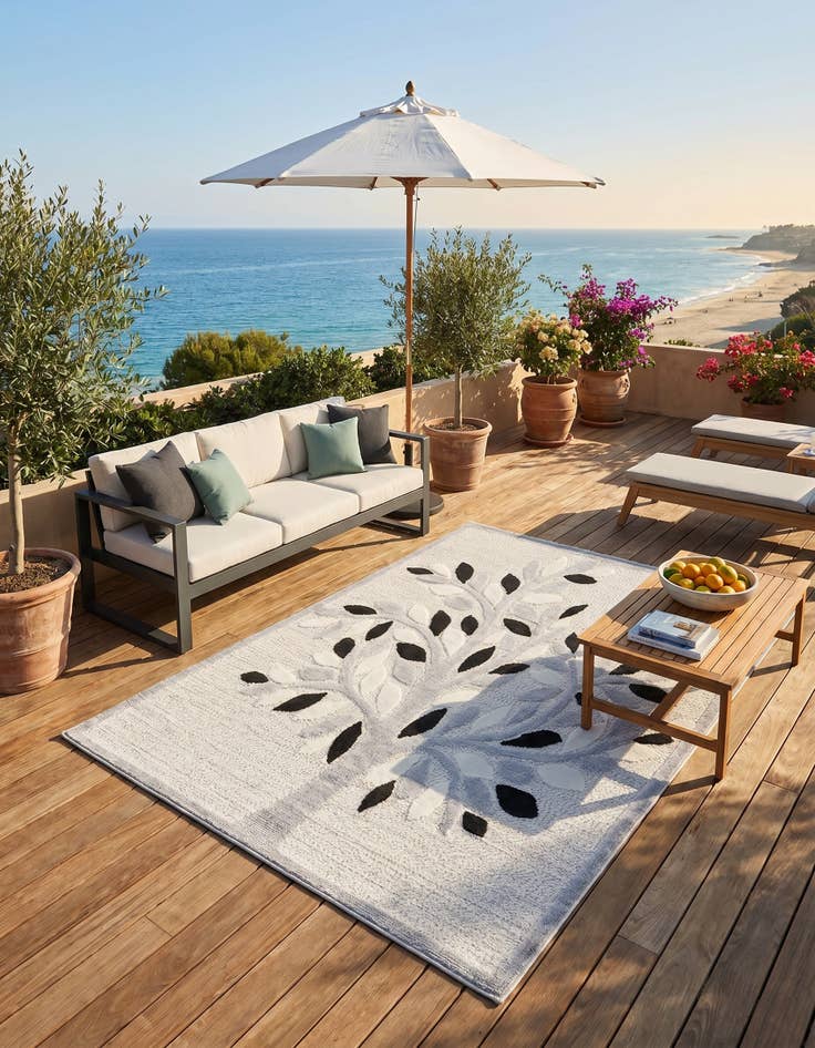 Detail image of 5' 3 x 7' 7 Easy-Clean Indoor / Outdoor Rug