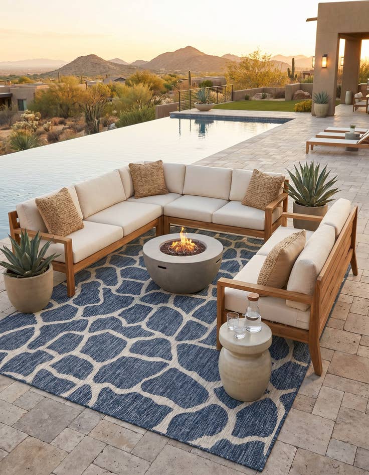 Detail image of 6' x 9' Easy-Clean Safari Indoor / Outdoor Rug