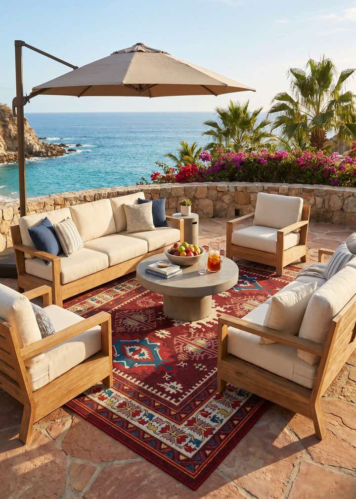 7' 10 x 10' Easy-Clean Baja Indoor / Outdoor Rug