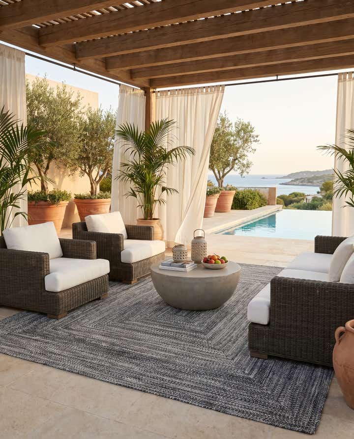 9' x 12' Easy-Clean Eco Verse Washable Indoor / Outdoor Rug