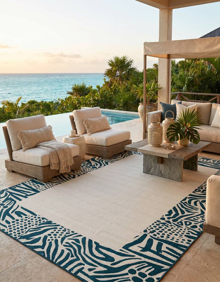 Detail image of 10' x 14' Easy-Clean Safari Indoor / Outdoor Rug