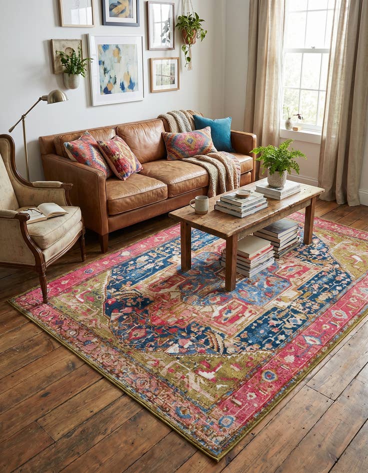 Detail image of 4' x 6' Easy-Clean Traditional Indoor / Outdoor Rug