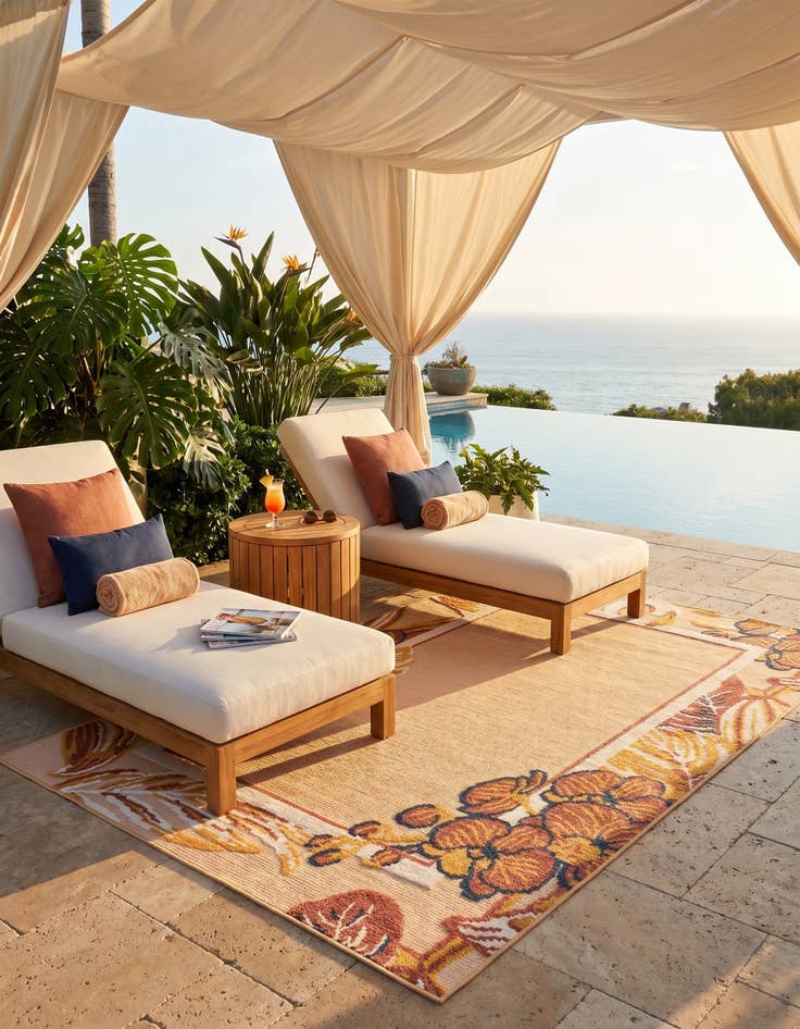 Detail image of 5' x 7' 7 Easy-Clean Indoor / Outdoor Rug