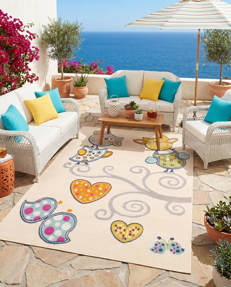 Detail image of 5' 3 x 7' 7 Easy-Clean Indoor / Outdoor Rug