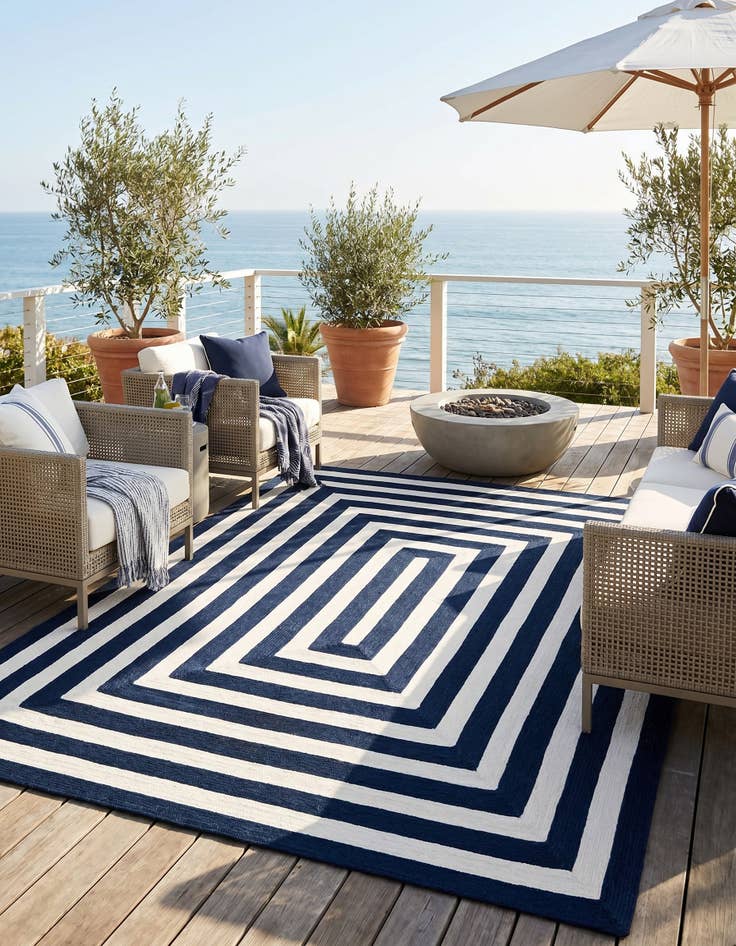 Detail image of 7' 10 x 10' Easy-Clean Eco Verse Washable Indoor / Outdoor Rug