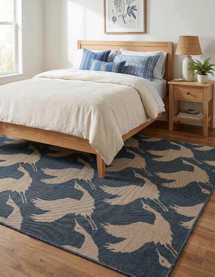 Detail image of 5' x 8' Easy-Clean Coastal Indoor / Outdoor Rug