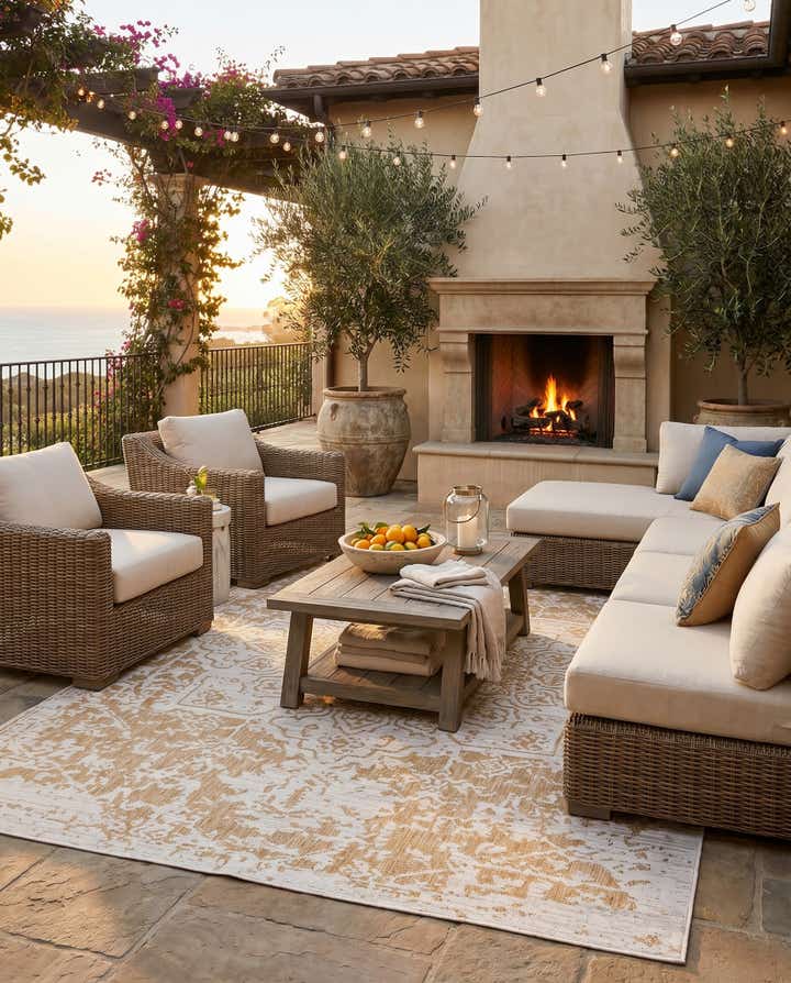 7' 10 x 10' Easy-Clean Jill Zarin Dubai Indoor / Outdoor Rug