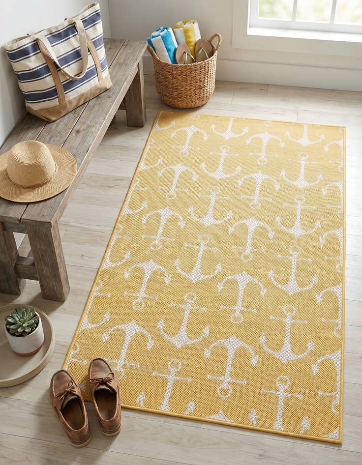 Detail image of 3' x 5' 3 Easy-Clean Coastal Indoor / Outdoor Rug