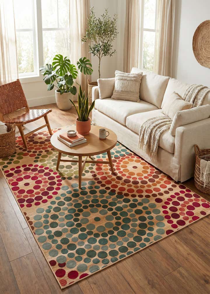 6' x 9' Easy-Clean Modern Indoor / Outdoor Rug