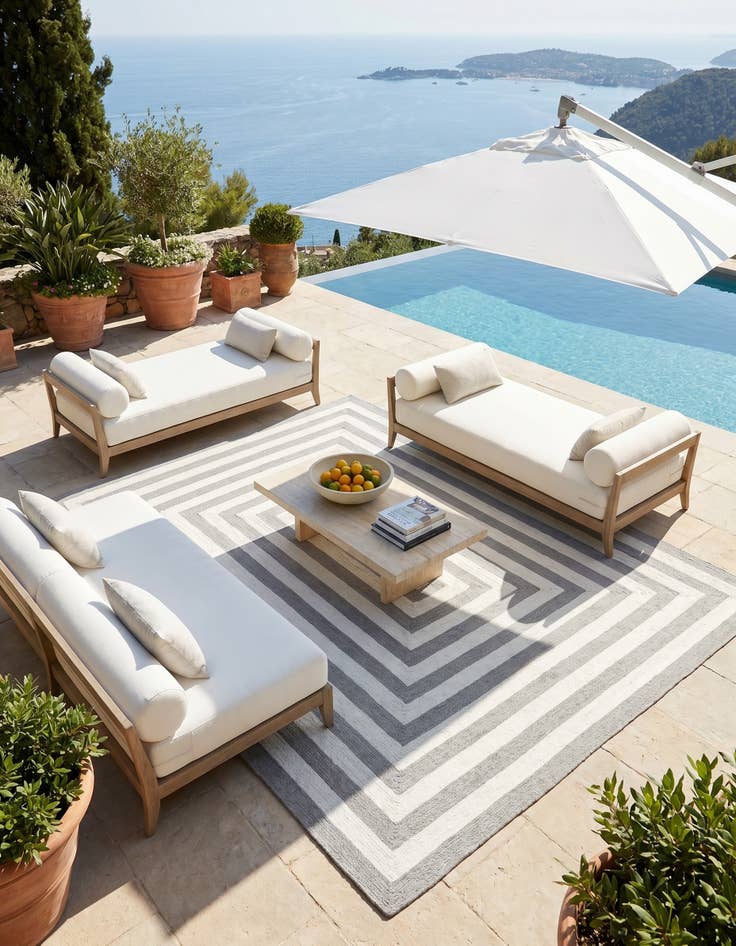 Detail image of 9' x 12' Easy-Clean Eco Verse Washable Indoor / Outdoor Rug