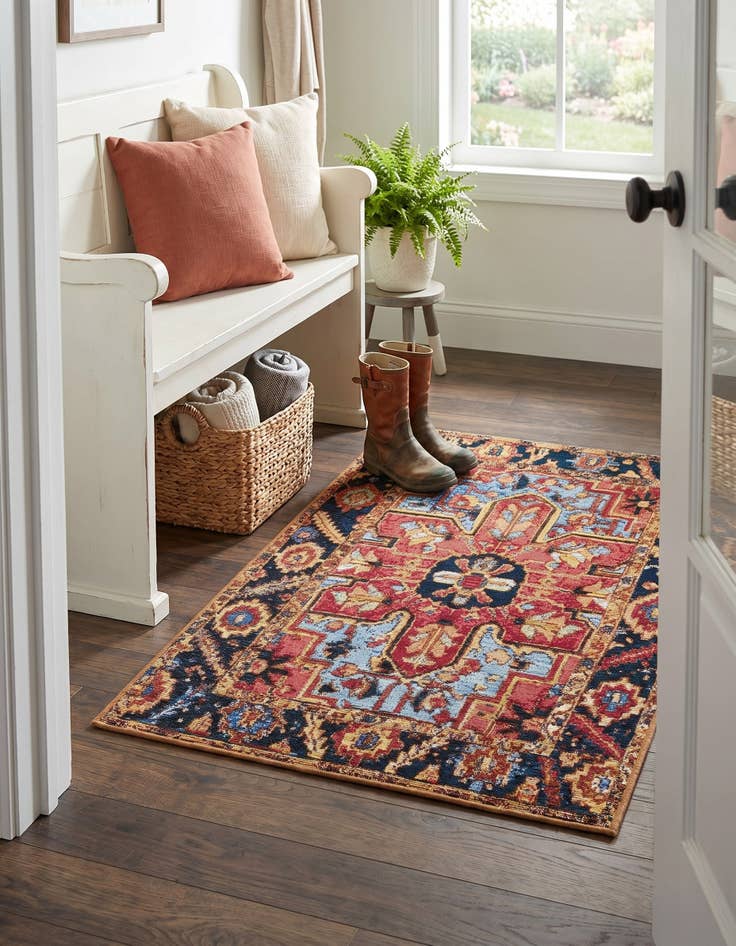 Detail image of 2' x 3' Easy-Clean Traditional Indoor / Outdoor Rug