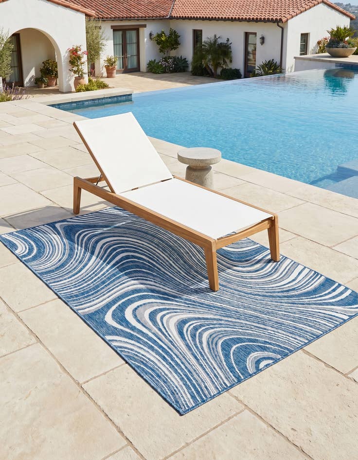 Detail image of 4' x 6' Easy-Clean Modern Indoor / Outdoor Rug