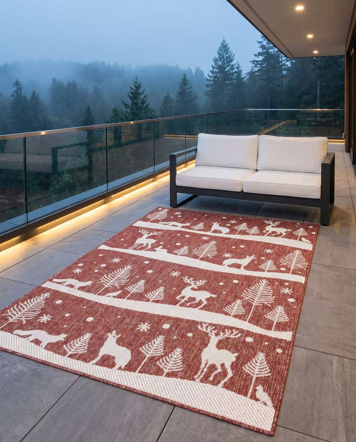4' x 6' Easy-Clean Holiday Indoor / Outdoor Rug
