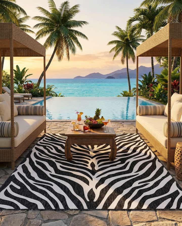 9' x 12' Easy-Clean Safari Indoor / Outdoor Rug