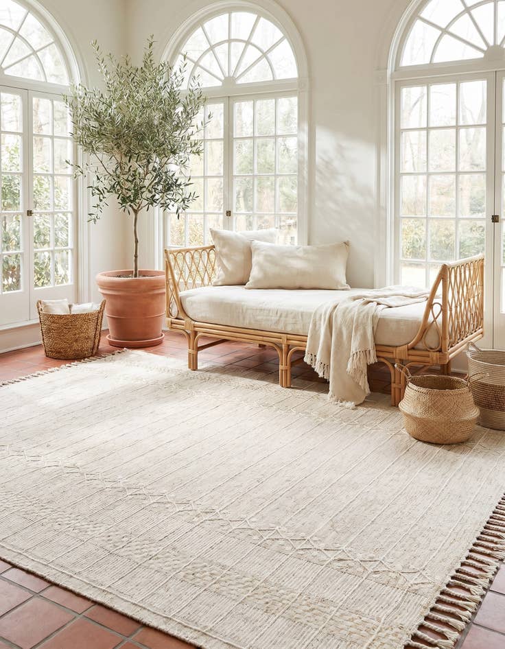 Detail image of 10' x 14' 1 Easy-Clean Eco Bohemian Indoor / Outdoor Rug