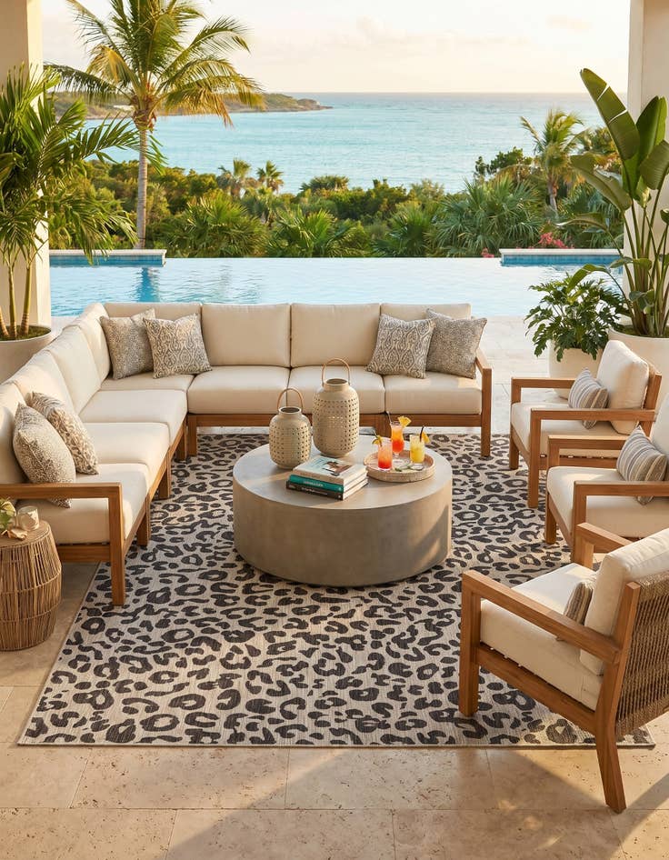 Detail image of 10' x 14' Easy-Clean Safari Indoor / Outdoor Rug