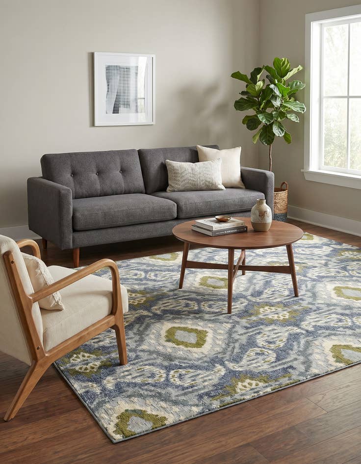 Detail image of 8' x 11' 4 Easy-Clean Modern Indoor / Outdoor Rug
