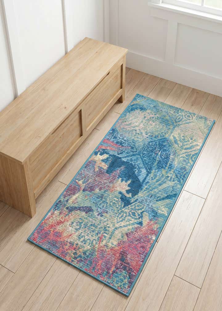 2' x 4' Easy-Clean Coastal Indoor / Outdoor Runner Rug