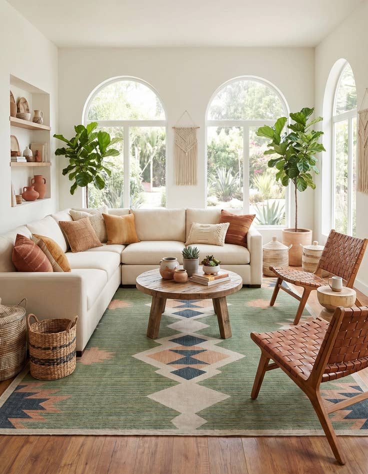 Detail image of 10' x 13' Easy-Clean Baja Indoor / Outdoor Rug