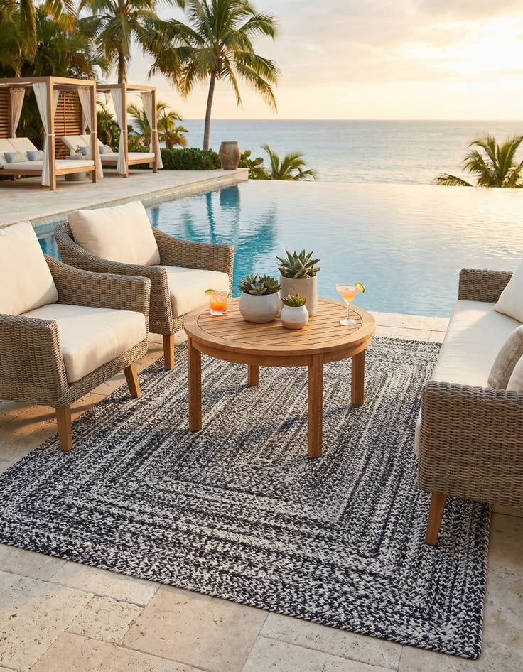 Detail image of 4' 1 x 6' 1 Easy-Clean Eco Verse Washable Indoor / Outdoor Rug