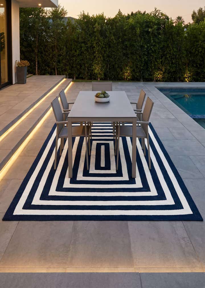 7' 10 x 10' Easy-Clean Eco Verse Washable Indoor / Outdoor Rug