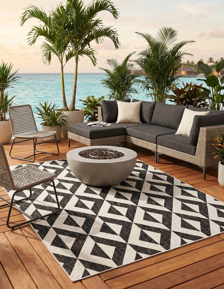 Detail image of 7' 10 x 10' Easy-Clean Jill Zarin Napa Indoor / Outdoor Rug