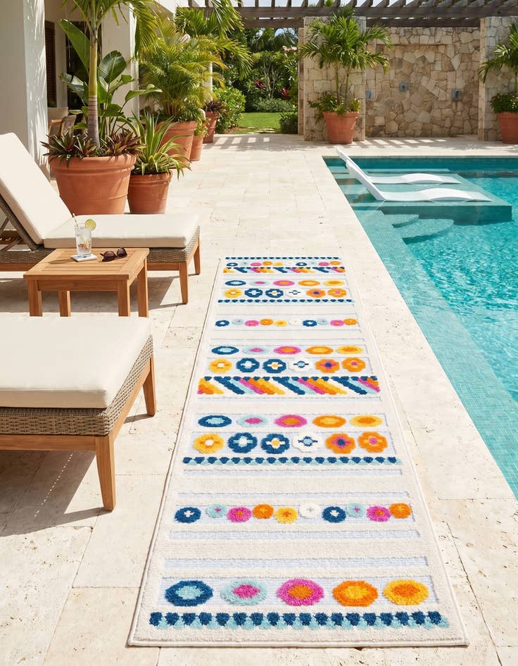 Detail image of 2' x 8' Easy-Clean Aruba Indoor / Outdoor Runner Rug