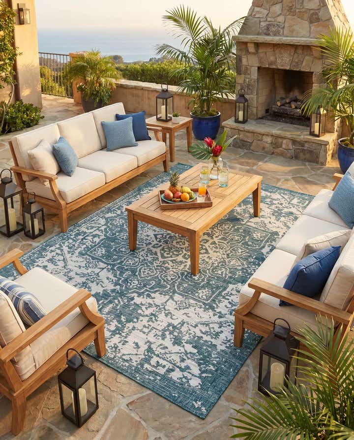 7' 10 x 10' Easy-Clean Jill Zarin Dubai Indoor / Outdoor Rug