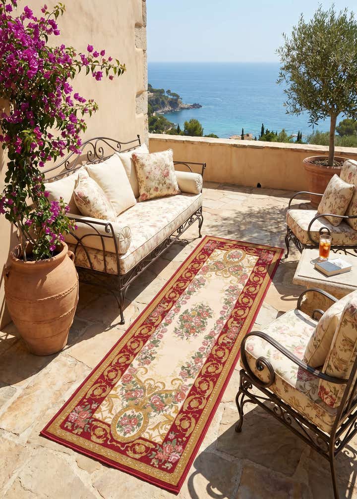 2' x 6' Easy-Clean Traditional Indoor / Outdoor Runner Rug