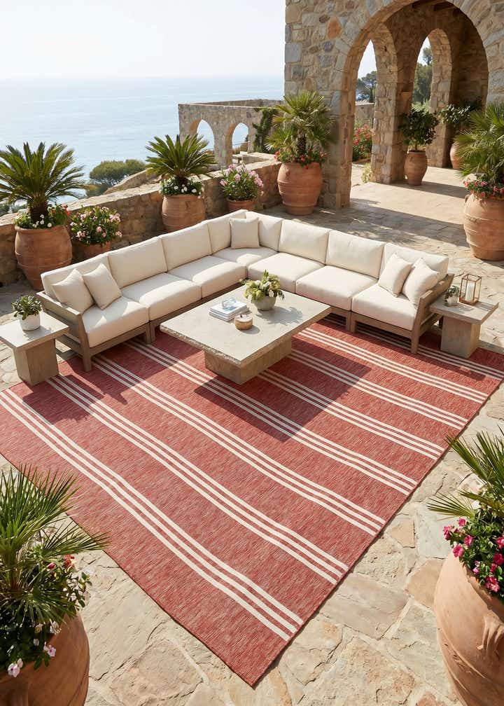 13' x 13' Easy-Clean Jill Zarin Anguilla Indoor / Outdoor Square Rug