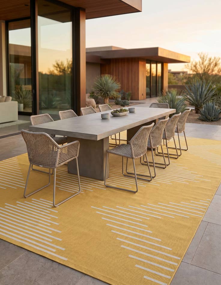 Detail image of 10' x 13' Easy-Clean Modern Indoor / Outdoor Rug