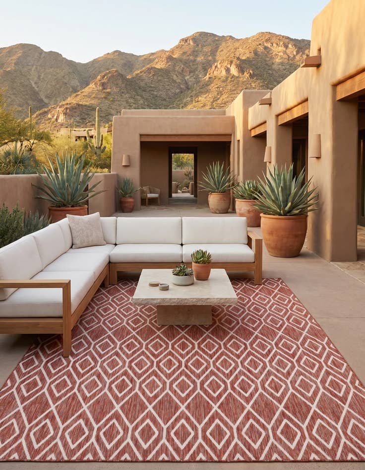 Detail image of 7' 10 x 10' Easy-Clean Jill Zarin Turks and Caicos Indoor / Outdoor Rug