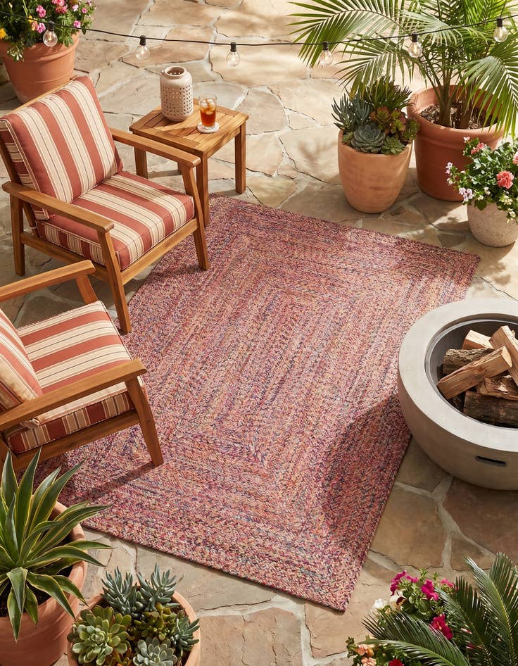 Detail image of 4' 1 x 6' 1 Easy-Clean Eco Verse Washable Indoor / Outdoor Rug